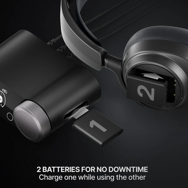 Alt view image 6 of 7 - SteelSeries Arctis Nova Pro Omni Hi-Res Wireless Gaming Headset - Graphite | 96kHz/24bit, ANC, ClearCast Pro Mic, AI Noise Rejection, Mobile App, Mix 2.4GHz + BT, OmniPlay PC+PlayStation+Xbox