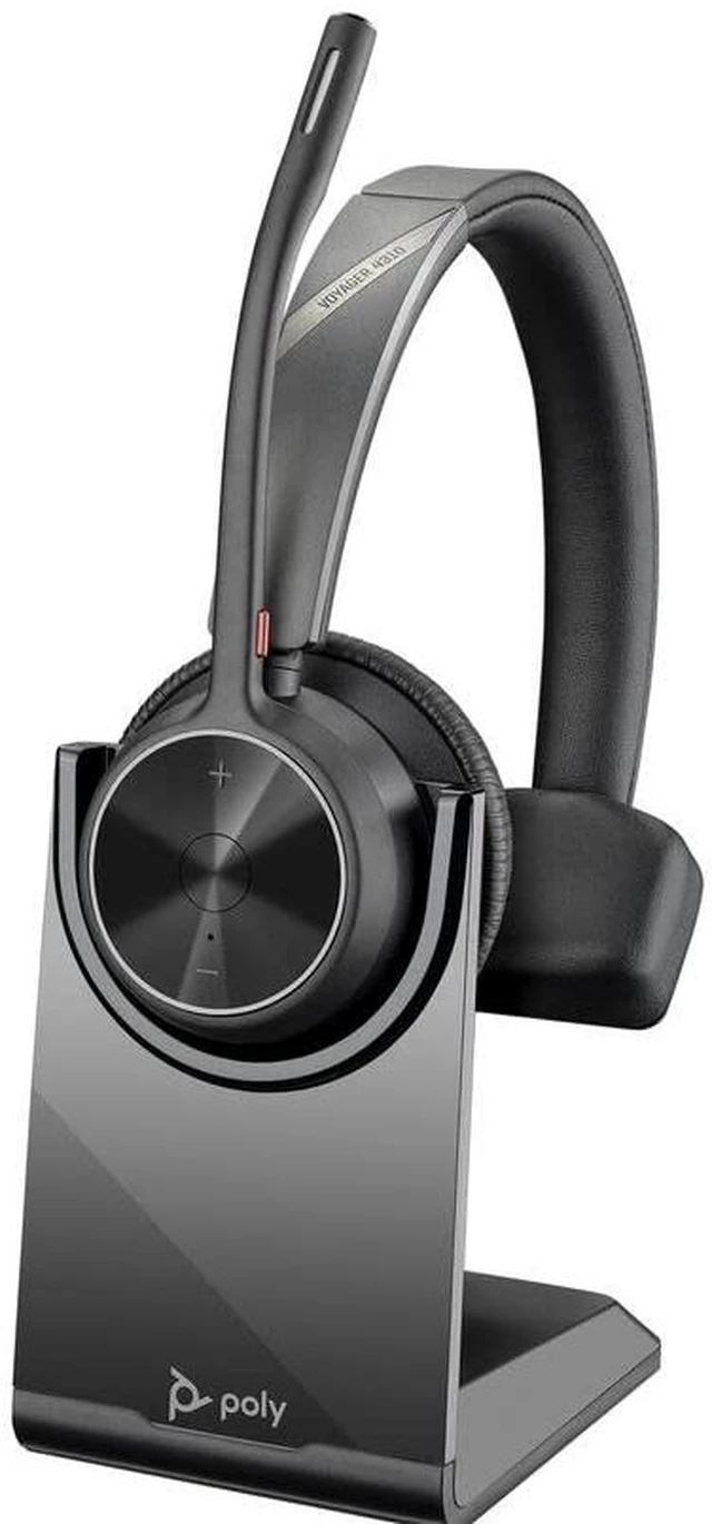 Alt view image 3 of 3 - Poly - Voyager 4310 UC Wireless Headset + Charge Stand (Plantronics) - Single-Ear Headset w/Mic - Connect to PC/Mac via USB-A Bluetooth Adapter, Cell Phone via Bluetooth -Works with Teams, Zoom &More