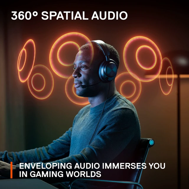Alt view image 4 of 7 - SteelSeries Arctis Nova Pro Multi-System Gaming Headset - Black | Premium Hi-Fi Drivers, Hi-Res Audio - 360° Spatial Audio - GameDAC Gen 2 - Stealth Retractable Mic - PC, PS5, PS4, Switch