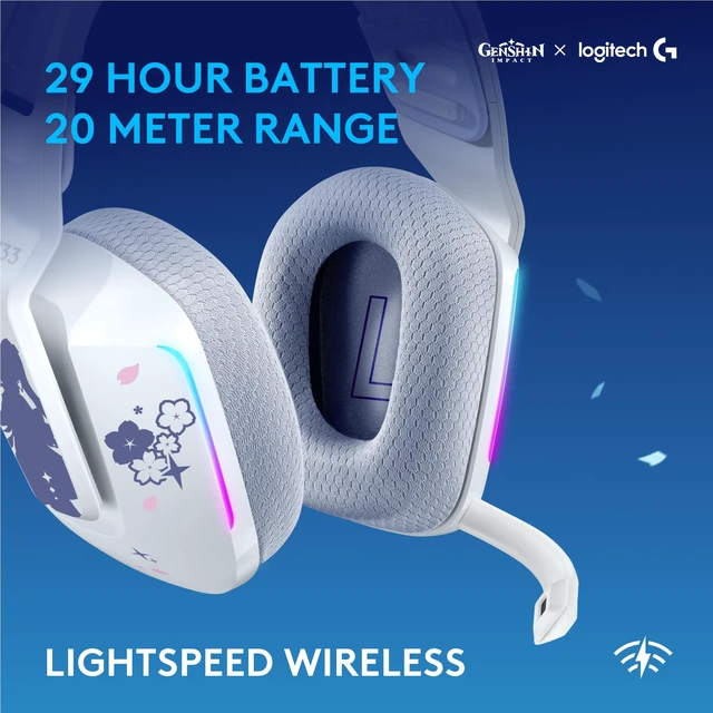 Alt view image 2 of 6 - Logitech G733 Lightspeed RGB Wireless Gaming Headset | Lightspeed wireless, suspension headband, LIGHTSYNC RGB, Blue Voce mic tech, PRO-G audio drivers