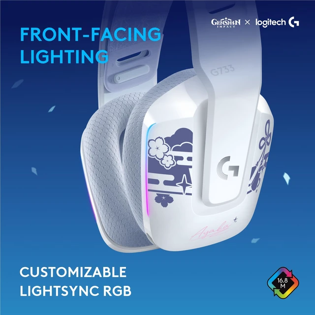 Alt view image 3 of 6 - Logitech G733 Lightspeed RGB Wireless Gaming Headset | Lightspeed wireless, suspension headband, LIGHTSYNC RGB, Blue Voce mic tech, PRO-G audio drivers
