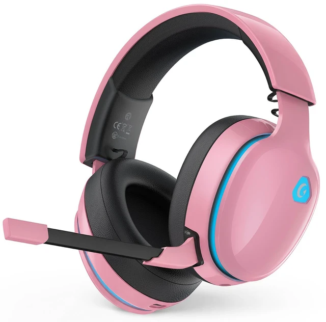 Main image of AOC 2.4GHz Wireless Gaming Headset for PS5, PS4, Switch, 45Hr, Blush Pink | Bluetooth 6.0 Gaming Headphones with Noise Canceling Mic, 7.1 Virtual Surround, Great for Fortnite & Call of Duty/FPS Gamers