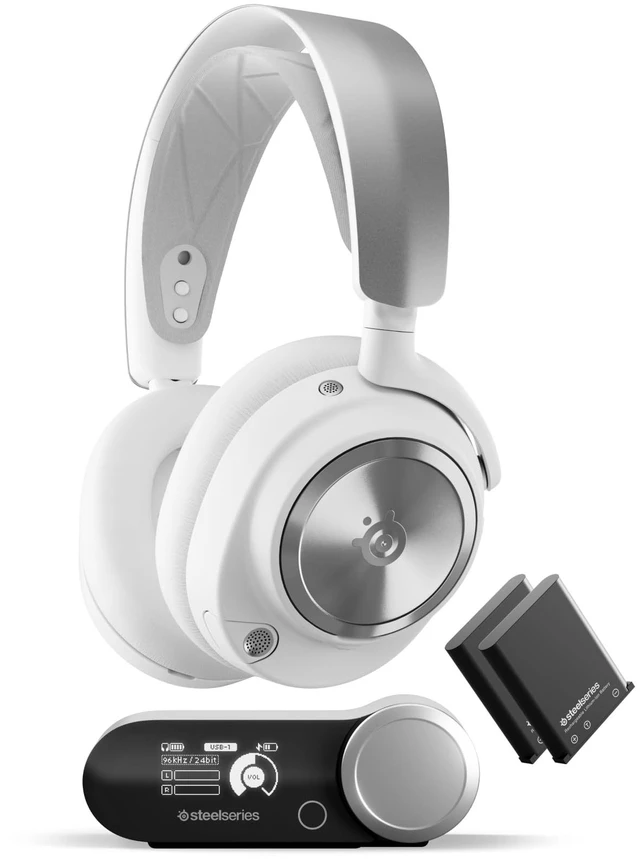 Main image of SteelSeries Arctis Nova Pro Wireless Multi-System Gaming Headset - White | Neodymium Magnetic Drivers - Active Noise Cancellation - Infinity Power System - Gen 2 Mic - PS5, PS4, PC, Switch, Mobile