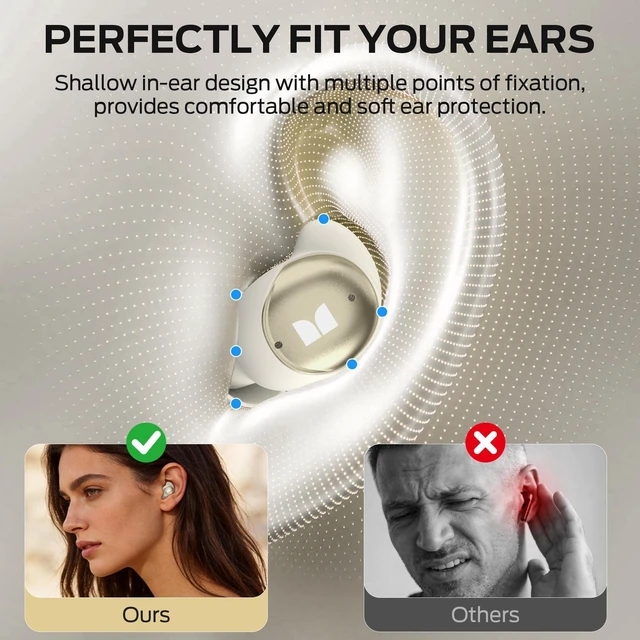 Alt view image 5 of 7 - Monster Sleep Ear200, Bluetooth 6.0 Wireless in-Ear Headphones, Sleep Earbuds with ANC, Active Noise Cancelling Earbuds, 8-10H Playtime, Ultra Comfort Design for Side Sleepers