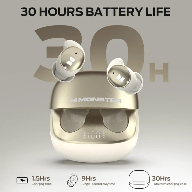 Alt view image 7 of 7 - Monster Sleep Ear200, Bluetooth 6.0 Wireless in-Ear Headphones, Sleep Earbuds with ANC, Active Noise Cancelling Earbuds, 8-10H Playtime, Ultra Comfort Design for Side Sleepers