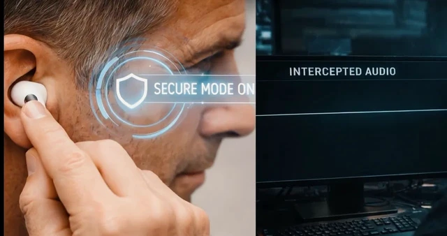 Alt view image 4 of 4 - Military-Grade AES 256 Hardware Encrypted Earbuds 2 Pairs (4 Earbuds Total) | Off-Grid Voice Encryption, No Apps, No Cloud, No Trace - Executive Protection Secure Communication Device