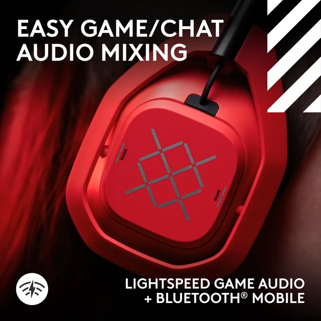 Alt view image 4 of 7 - Logitech G Astro A50 X Wireless Gaming Headset + Base Station - Mars Red | PLAYSYNC Video & Audio Switcher, HDMI 2.1 4K 120 Hz, 24 h Battery, 2.4 GHz & Bluetooth, for PC, PS5, Xbox