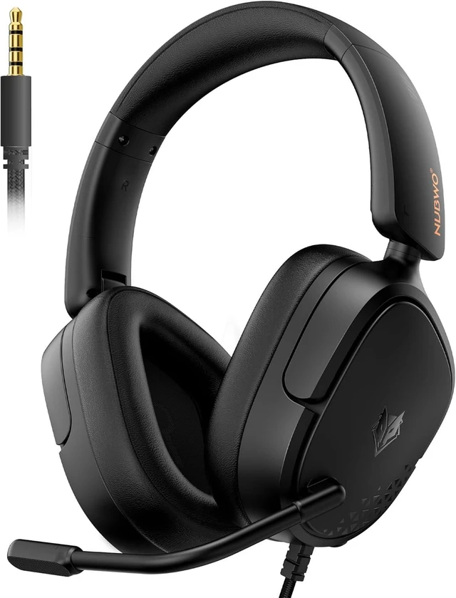 Main image of NUBWO HG04L Gaming Headset for PS5/PS4, Xbox Series X|S, Switch - Black | 40mm Speakers, Clear Unidirectional Mic, 250g Lightweight, Soft Memory Earmuffs, 3.5mm Jack for Gaming & Work