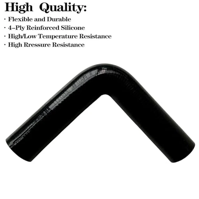 Alt view image 4 of 7 - ID 1 inch 90 Degree Silicone Elbow Coupler Hose 7" Leg Length