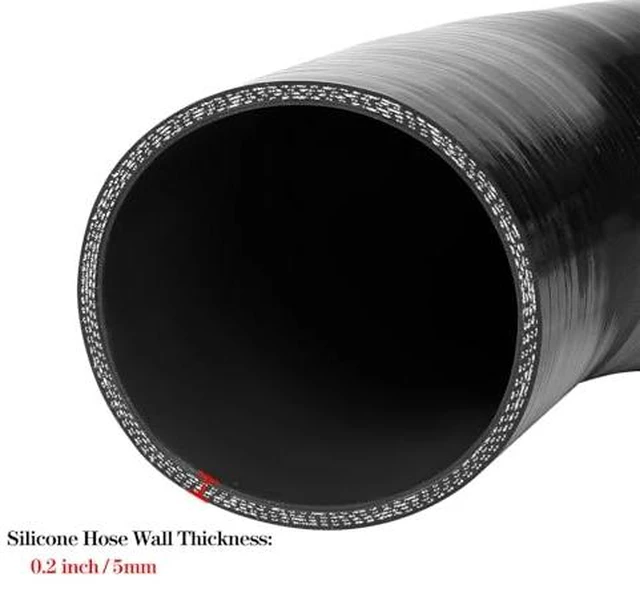 Alt view image 3 of 7 - 1.75"-2.5" 90 Degree Reducer Silicone Elbow Coupler 7" Leg Length