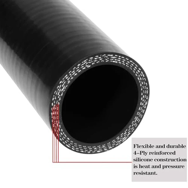 Alt view image 2 of 7 - ID 1.5" to 1.75", 6" Leg Length 45 Degree Elbow Reducer Silicone Coupler