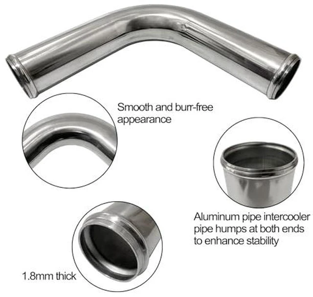 Alt view image 3 of 7 - OD 1.5" (38mm) 90 Degree Aluminum Elbow Intercooler Pipe