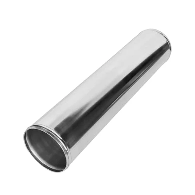 Alt view image 2 of 7 - OD 4" (102mm), Length 18 inch Straight Aluminum Tube Pipe Polished Universal Straight Aluminum Connector Adapter