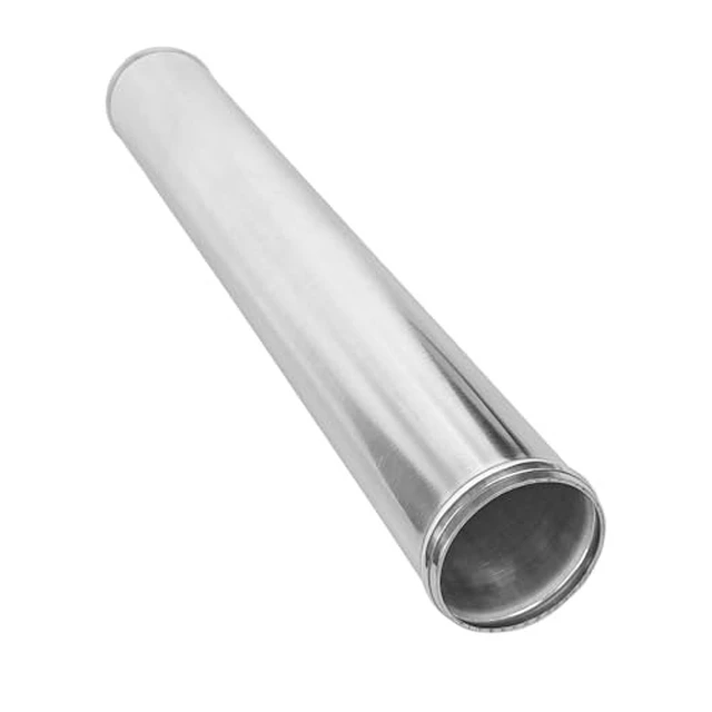 Alt view image 5 of 7 - OD 4" (102mm), Length 18 inch Straight Aluminum Tube Pipe Polished Universal Straight Aluminum Connector Adapter