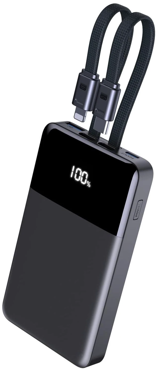 Main image of Portable Charger, 10000mAh Power Bank Built-in Lightning & USB-C Cables | 22.5W PD Fast Charging Portable Phone Charger, Battery Pack for iPhone 17/16/15 Series, Samsung Galaxy, Google Pixel