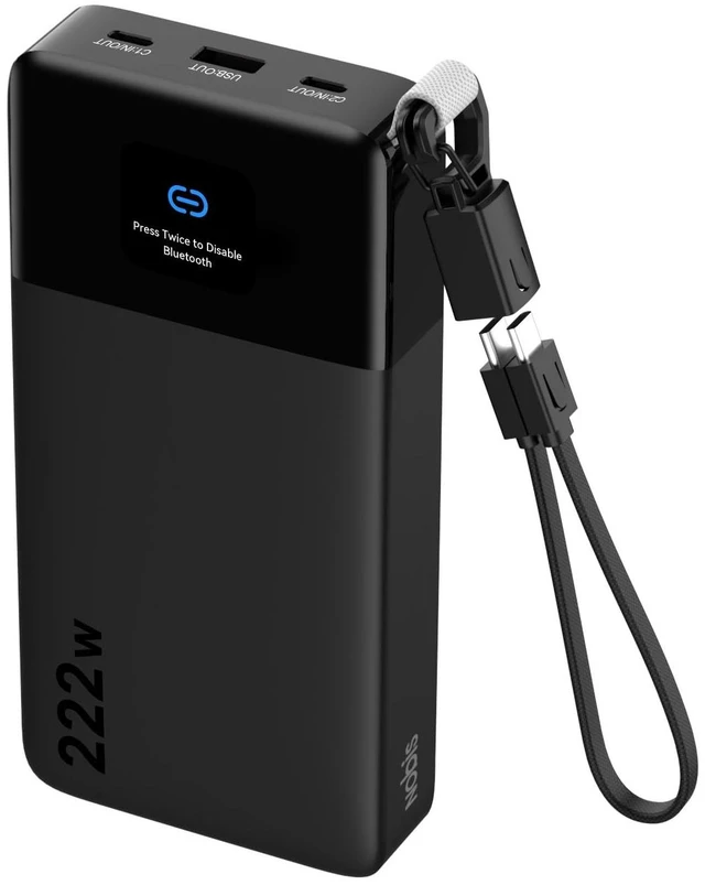 Main image of NOBIS 222W Super Fast Charging Power Bank 25000mAh, Smart Digital Display & APP Control, Multi-Port for Laptops Phones Tablets, Universal Compatibility Portable Charger