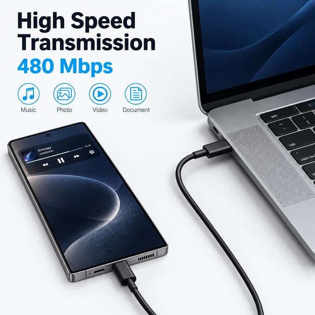 Alt view image 5 of 7 - Super Fast Type C Charger for Samsung, 45W Dual Port USB C Charger | with 3/6/10/12FT USB C Cable for Galaxy S26 Ultra/S26+/S26/S25/24 Ultra/S23/S22/S21, iPhone 18 17 16, Android Phone, Black
