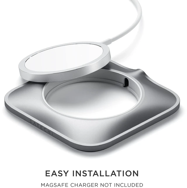 Alt view image 3 of 6 - Satechi Aluminum Dock for MagSafe Charger, Charger Not Included | Charger not included, compatible with iPhone 14 Pro Max/14 Pro/14/14 Plus, 13 series, 12 series