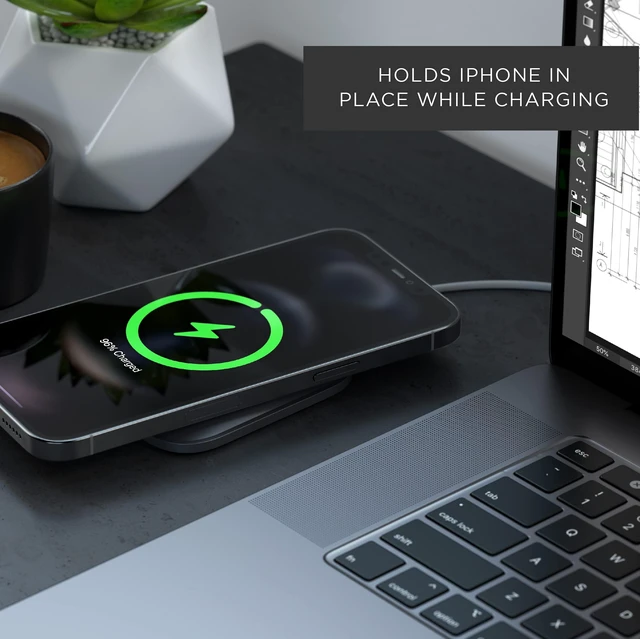Alt view image 2 of 6 - Satechi Aluminum Dock for MagSafe Charger, Charger Not Included | Charger not included, compatible with iPhone 14 Pro Max/14 Pro/14/14 Plus, 13 series, 12 series