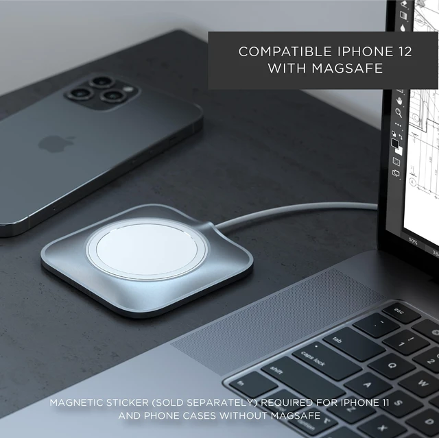 Alt view image 5 of 6 - Satechi Aluminum Dock for MagSafe Charger, Charger Not Included | Charger not included, compatible with iPhone 14 Pro Max/14 Pro/14/14 Plus, 13 series, 12 series