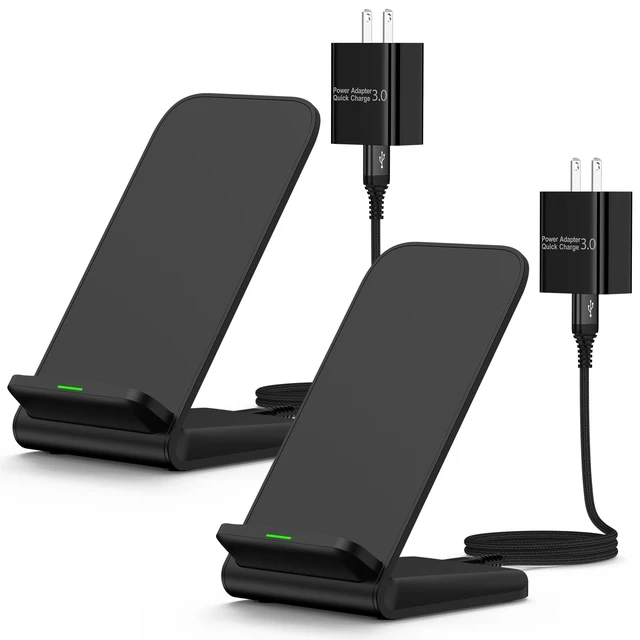 Main image of Wireless Charger Samsung Fast Charging Pad for Samsung Galaxy S25 Ultra/S25FE/S25 Plus/S24FE/S23/S22 Ultra/S21/S25 Edge, 2 Pack 15W Android Wireless Charger Pad Station and QC Adapter for Google Pixel