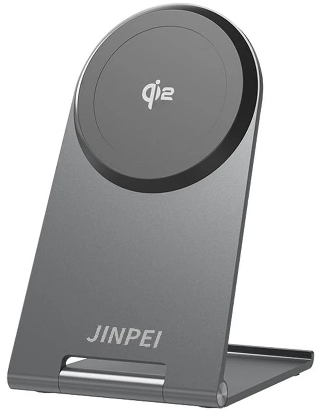 Main image of JINPEI 25W Magnetic Wireless Charger Stand, Qi2-Certified for iPhone 17/17/17 Pro/17 Pro Max/15/14/13, Galaxy S23 S22 S21(No AC Adapter) JWC-010B