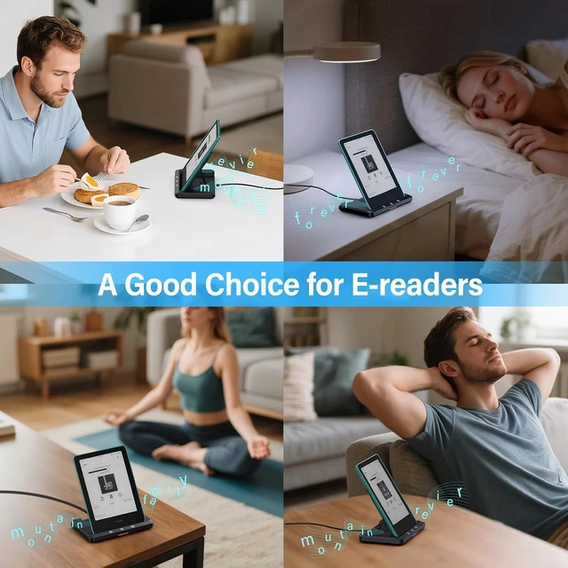 Alt view image 7 of 7 - Audiobook Speaker | Wireless Charging Dock for Kindle Signature Editions | Compatible with iPhone,Kindle Paperwhite Signature Editions(2022&2024), Kindle Colorsoft Signature Edition(32GB), Accessories