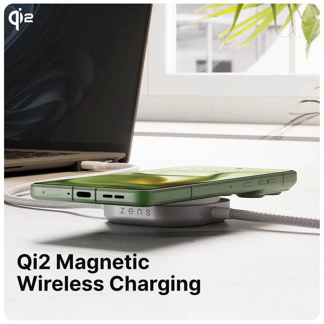 Alt view image 4 of 7 - ZENS MagSafe Charger USB-C Cable for MacBook and iPhone, Qi2 15W Wireless Charging Cable, Requires 65W+ Adapter, Not Included, Cable Pro 2, iPhone 18/17/16/15/14/13/12, 4.9 ft, White