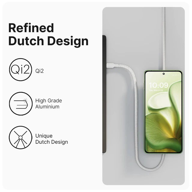Alt view image 6 of 7 - ZENS MagSafe Charger USB-C Cable for MacBook and iPhone, Qi2 15W Wireless Charging Cable, Requires 65W+ Adapter, Not Included, Cable Pro 2, iPhone 18/17/16/15/14/13/12, 4.9 ft, White