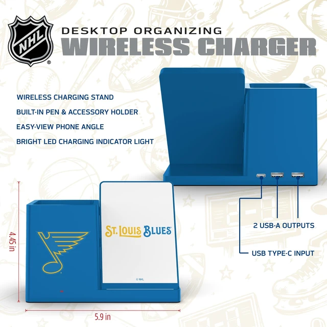 Alt view image 3 of 7 - SOAR NHL Wireless Charger and Desktop Organizer, Vegas Golden Knights