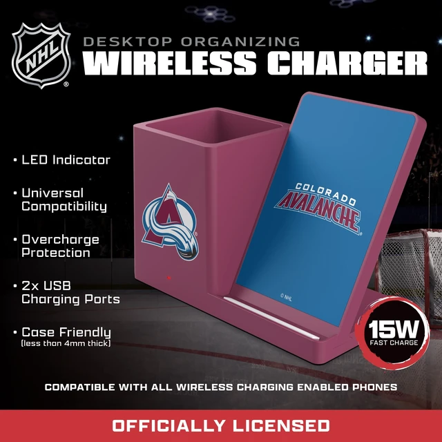 Alt view image 6 of 7 - SOAR NHL Wireless Charger and Desktop Organizer, Vegas Golden Knights