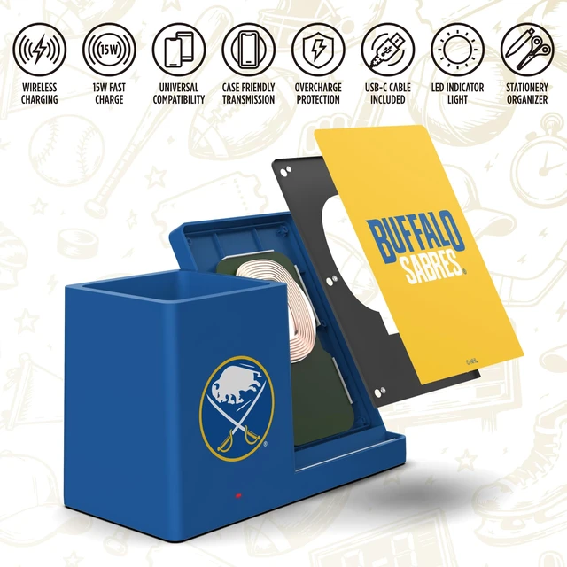Alt view image 5 of 7 - SOAR NHL Wireless Charger and Desktop Organizer, Vegas Golden Knights