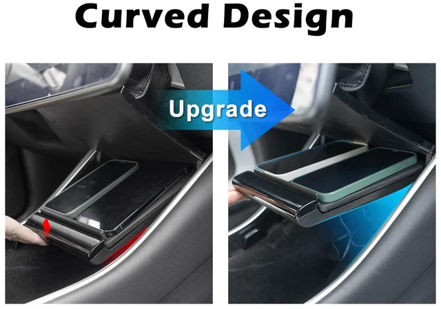 Alt view image 3 of 7 - TAPTES Wireless Charger for Tesla Model 3 2020 Version (2017-2020) | Wireless Phone Charging Pad, M3 Accessories, Center Console,Before Jun 2020, for iPhone 17/16/1Pro/12/Enabled Phones