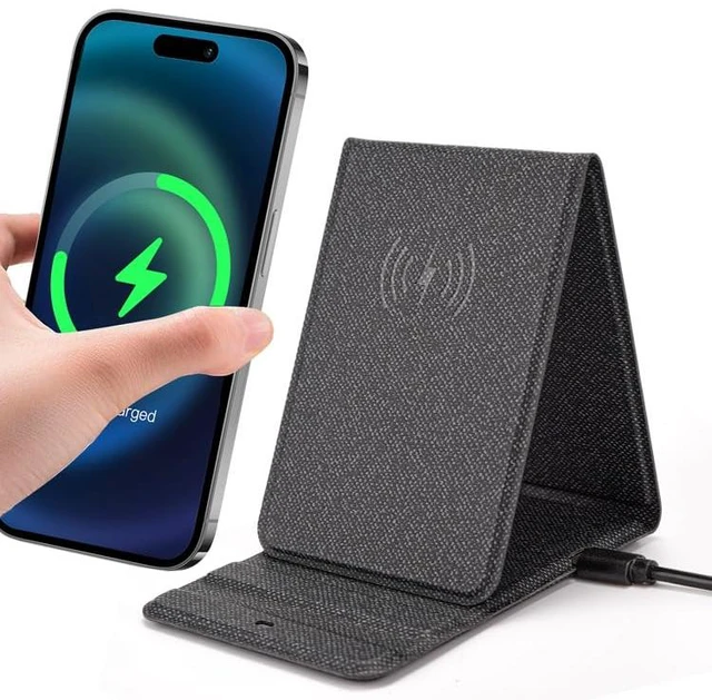 Main image of Portable Phone Holder Wireless Charger Foldable Phone Charger 15W Fast Mini Wireless Charging Compatible with iPhone 15 14 13 12 Pro XS 8 Plus Samsung Galaxy S23 S22 S21 Note 20 etc.