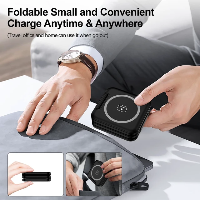 Alt view image 6 of 7 - Charger for iPhone and Apple Watch, Fodable 3 in 1 Charging Station | Multiple Devices Magnetic Wireless Charger Pad Dock for iPhone 17 16 15 14 13 12 Pro Max, iWatch Ultra 11 SE 10, Airpods 4 3