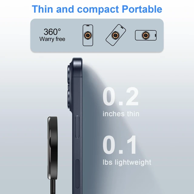 Alt view image 5 of 7 - Magnetic Wireless Charger for iPhone 18 Pro/18Pro Max/17/16/15/14/13/12 Series,AirPods3/2/Pro, 2Pack 15W Mag-Safe Charger Fast Charging Pad for Samsung S26/25/24/23, Pixelsnap Charger for Google Pixel