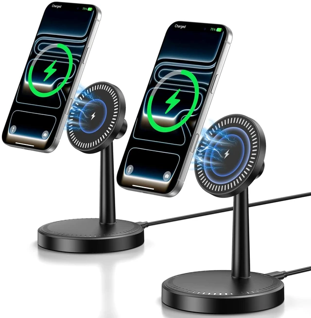 Main image of 2-Pack Magnetic Wireless Charger for iPhone 18/17/16/15/14/13/12 Series | 15W Fast Magnetic Wireless Charging Stand for iPhone18 Pro/Pro Max/Duo /iPhone 17/16/15/14/13/12 Series and AirPods