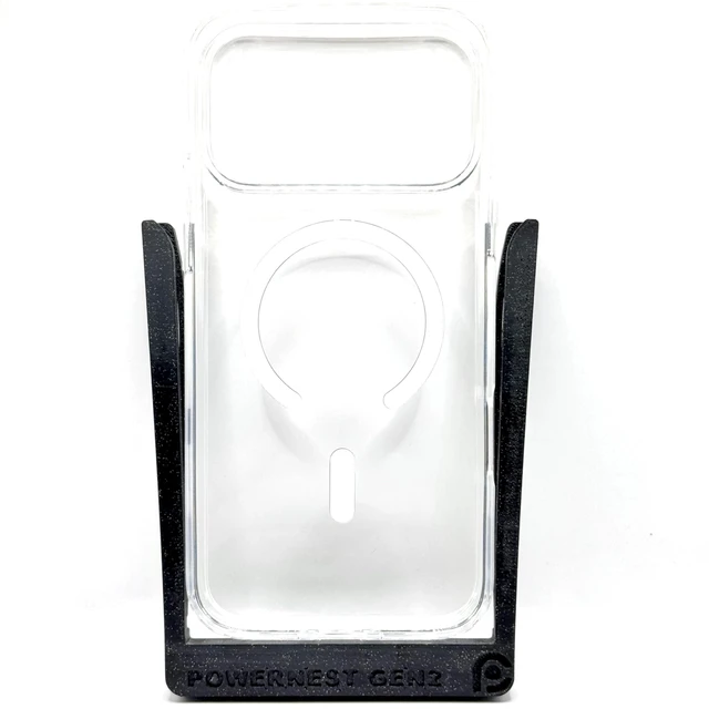 Alt view image 3 of 7 - (Update) Charging Alignment Adapter for Chevy Silverado, GMC Sierra, Hummer EV & Other Vertical Wireless Charging Pads Compatible with All iPhone Models, Samsung & Google Pixels (Galaxy Black)