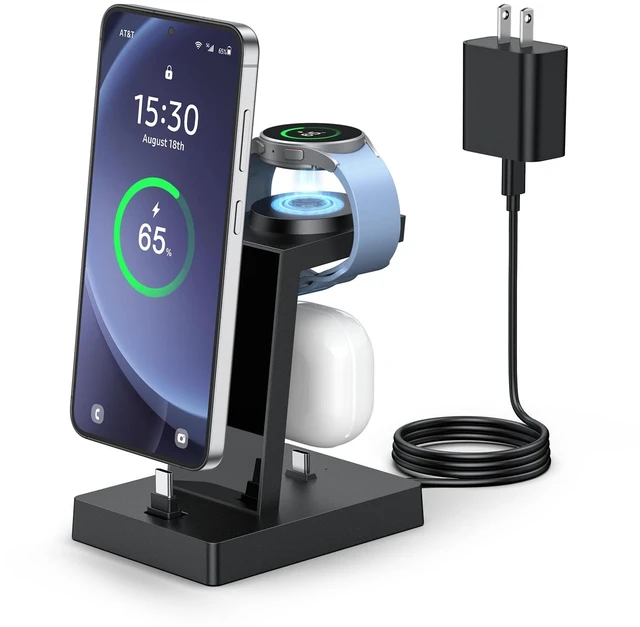 Main image of NANAMI 30W USB C 3 in 1 Charging Station for Samsung Devices | Android Devices Charging Station for Galaxy S26/S25/A37/A57/Z Flip8/Fold8, Galaxy Watch 8/7/6, Buds Pro, Not for Apple Watch