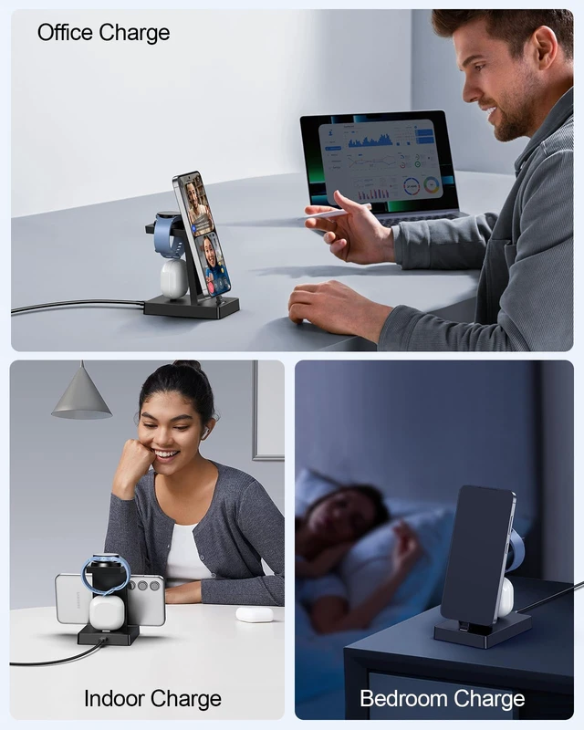 Alt view image 6 of 7 - NANAMI 30W USB C 3 in 1 Charging Station for Samsung Devices | Android Devices Charging Station for Galaxy S26/S25/A37/A57/Z Flip8/Fold8, Galaxy Watch 8/7/6, Buds Pro, Not for Apple Watch
