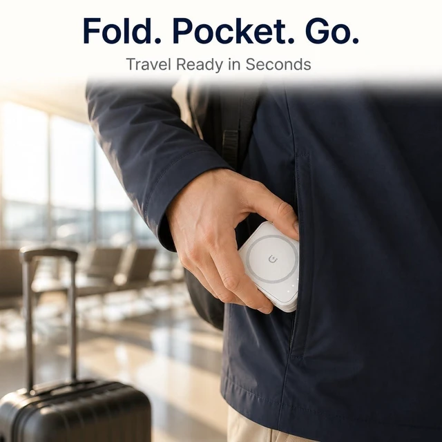 Alt view image 3 of 7 - CEDVORA 3 in 1 Foldable Magnetic Wireless Charger for iPhone Watch AirPods | 15W magnetic fast charging station, folds flat for travel, USB-C input, charges Apple Watch and AirPods together, White