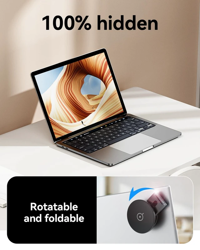 Alt view image 4 of 7 - ALAFLY Magnetic Laptop Phone Holder with 15W Fast Wireless Charger (Black) | Foldable Hidden Stand Design for MagSafe iPhone 18/17/16/15/14/13/12, MacBook, Monitor Screen Side & Tesla Model 3/Y/S/X