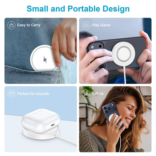 Alt view image 7 of 7 - 25W Magnetic Wireless Charger Android Fast Charging Pad Magsafe Charger Mat for Samsung S26 Ultra S25 FE Pixel 11 Pro XL 10a 10 9a 9 Pro XL Fold iPhone 17e 16e 17 16 15 18 Pro Max AirPods Pro 4 3 2 Pr
