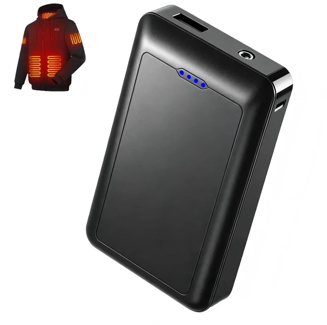 Main image of Moteoza Portable Charger 16000 mAh 20W Heated Vest Battery Pack, 7.4V Rechargeable Power Bank with Indicator for Heated Jacket Hoodie Pants Shawl, USB & DC Dual Ports