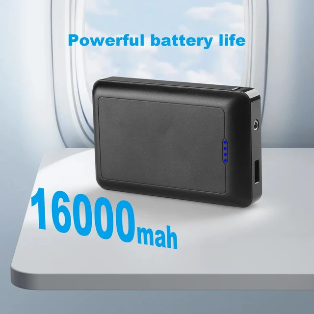 Alt view image 3 of 7 - Moteoza Portable Charger 16000 mAh 20W Heated Vest Battery Pack, 7.4V Rechargeable Power Bank with Indicator for Heated Jacket Hoodie Pants Shawl, USB & DC Dual Ports