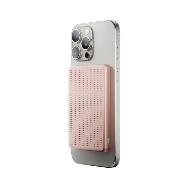 Alt view image 2 of 7 - Native Union Active Power Bank | Magnetic - MagSafe Compatible 5000mAh 15W Portable Charger - USB-C Cable Included - Compatible with iPhone Duo, 18 Pro & Pro Max, AirPods Pro Gen 5 & More (Apricot)
