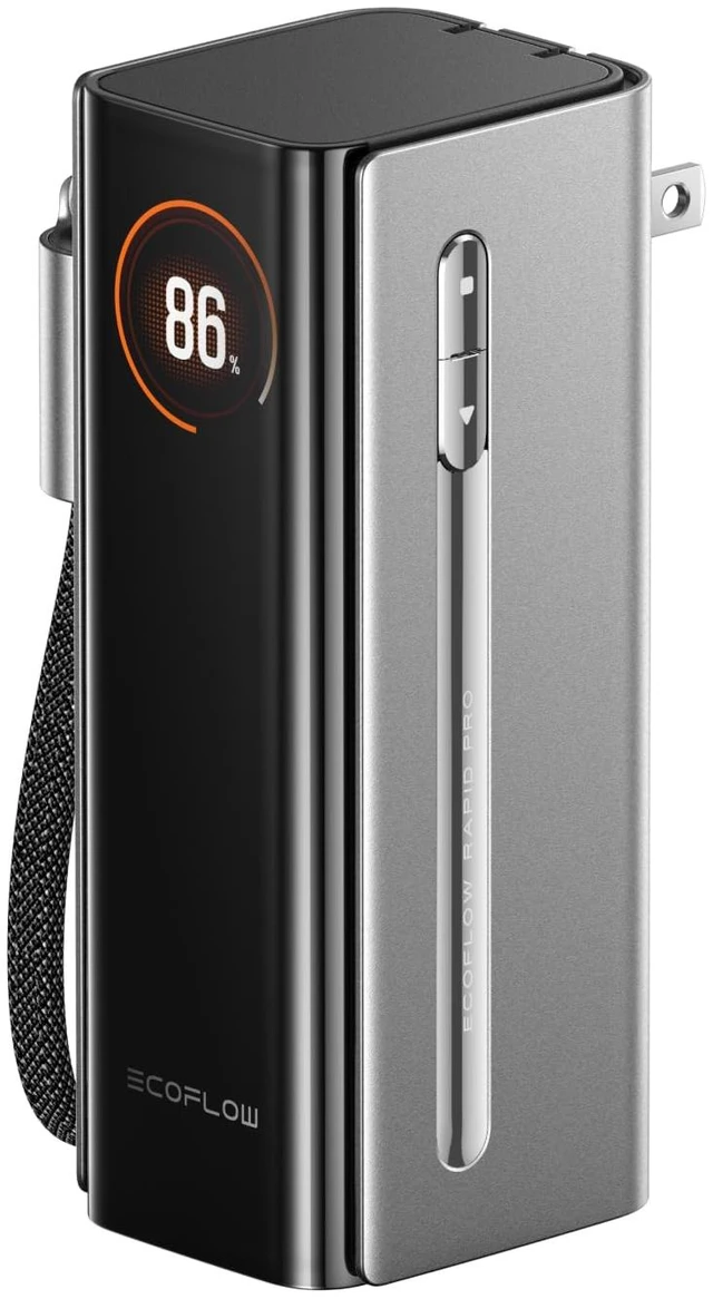 Main image of ECOFLOW RAPID Pro Power Bank with 67W Wall Plug, 10,000mAh 3-in-1 Portable Charger with Built-in USB-C Cable, 45W Fast Recharging, Travel Essentials for iPhone 17/16 Series, Galaxy, Laptops, and More
