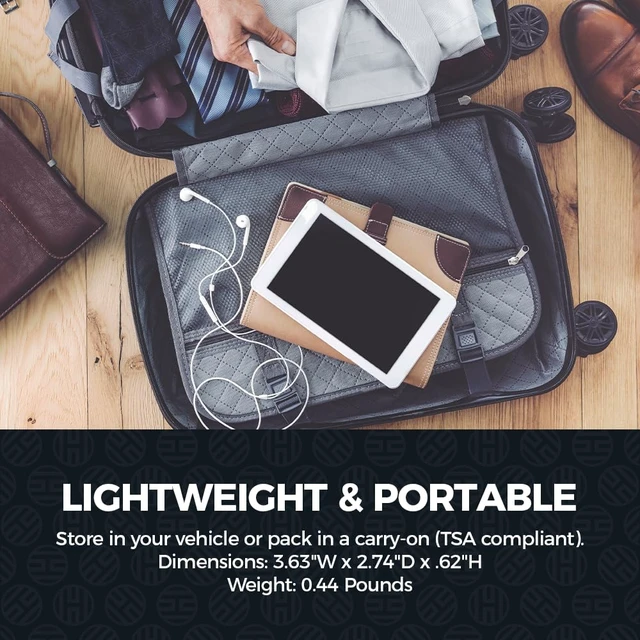 Alt view image 5 of 6 - Halo RapidPack 10K DLX Power Bank | USB & USB-C Fast Charging for Multiple Devices, Smart Phones & Tablets, Synthetic Leather Wrapped, Portable Battery Charger, TSA Air Travel Approved Black