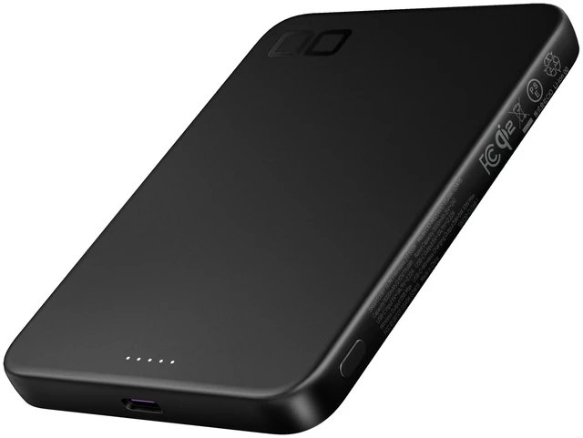 Main image of CIO SMARTCOBY SLIM II Wireless 2.0 SS5K 5000mAh Power Bank (Black) | Safe, lightweight, travel-friendly, Qi2 15W fast charging, semi-solid safety technology, 8.7mm thin, for iPhone