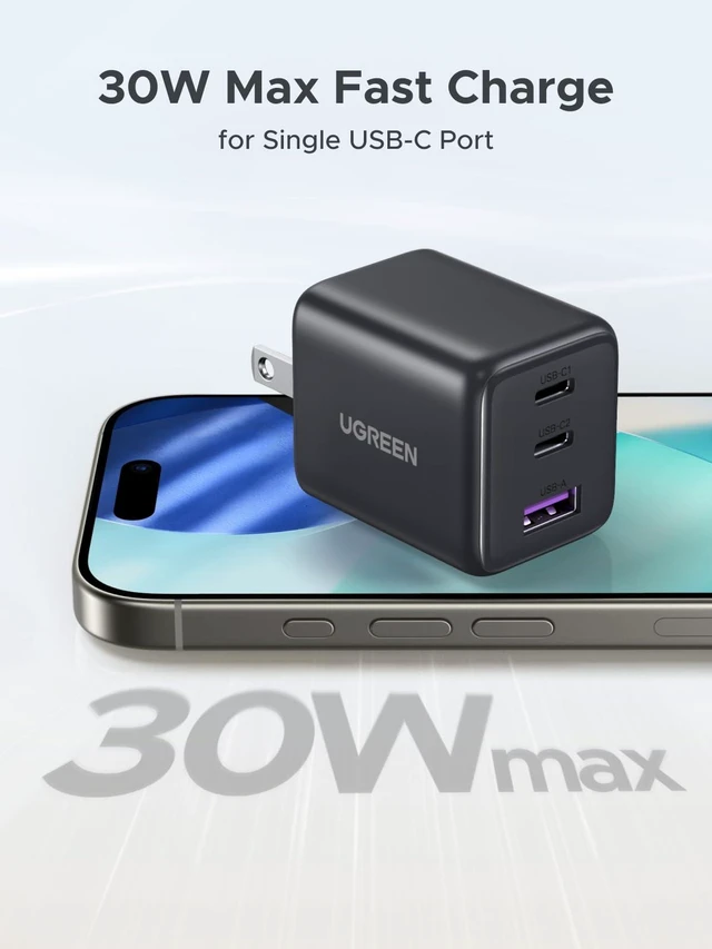 Alt view image 6 of 7 - UGREEN Power Bank Bundle 3-Port 30W USB C Charger